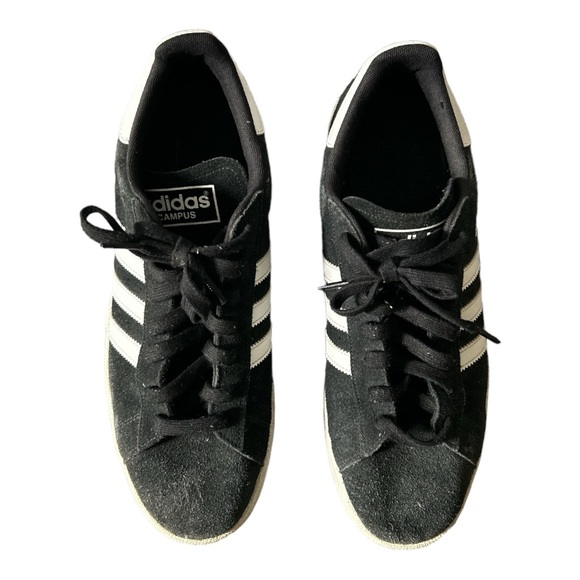 Men’s Adidas Campus Black White suede sneakers size 12 - Picture 2 of 6